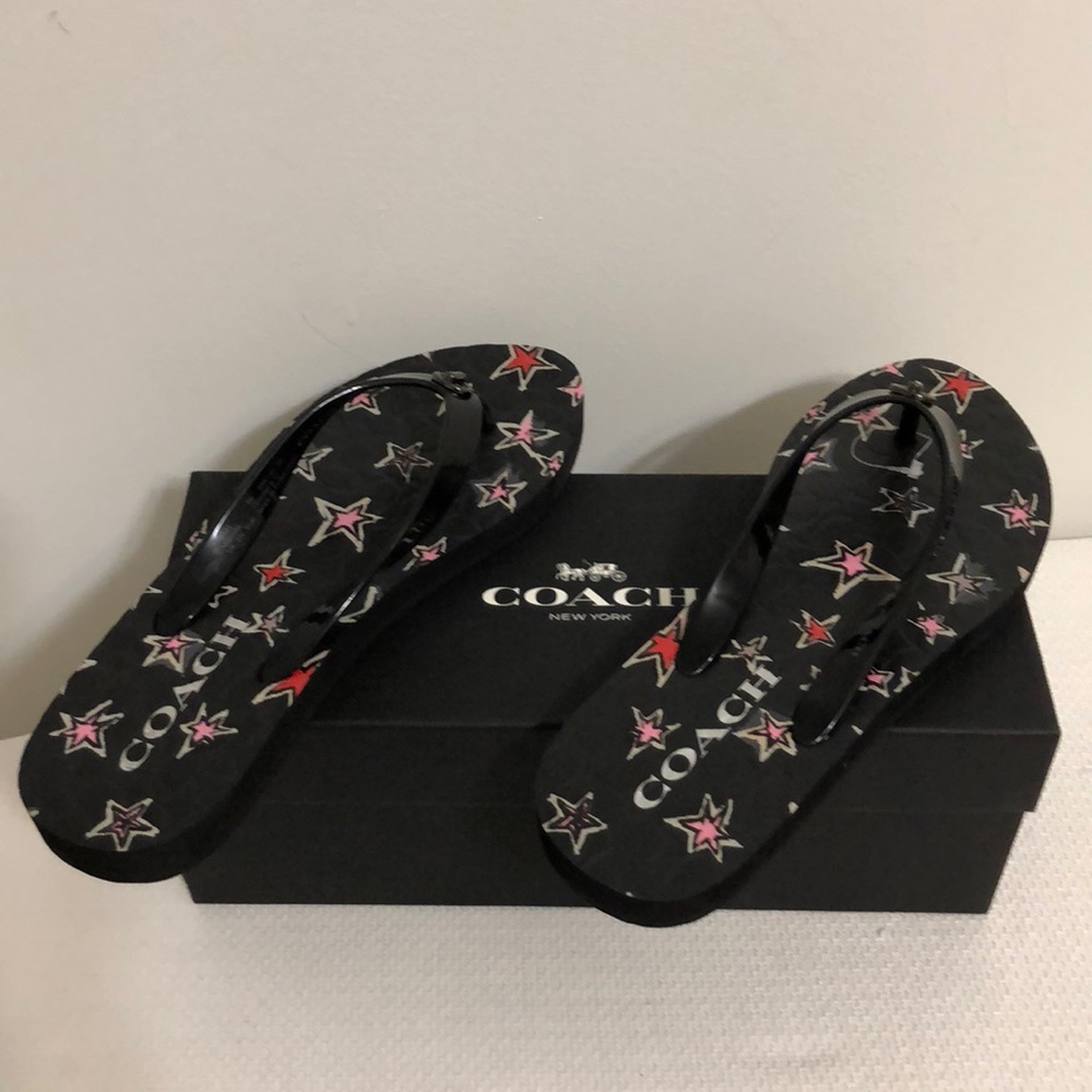 🌟New Authentic coach black stars sandals 🌟 - Picture 2 of 6
